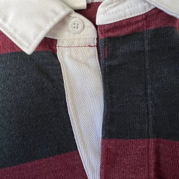 Vintage Rugby Preppy Oversized Color-Block Collared Long Sleeve Barbarian Shirt - Picture 6 of 9